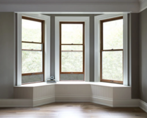 Bay and bow windows with a window seat 