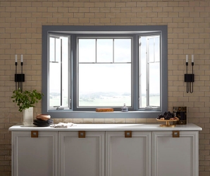 Bay window installed in kitchen of a house